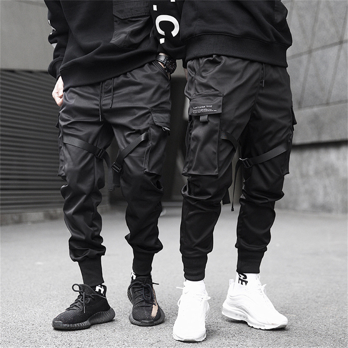 Streetwear Brands - Black Hip Hop Cargo Pants Summer