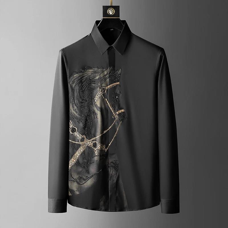Brand Luxury Men's Shirt 2025  - Streetwear Uomo Brand 评论和价格