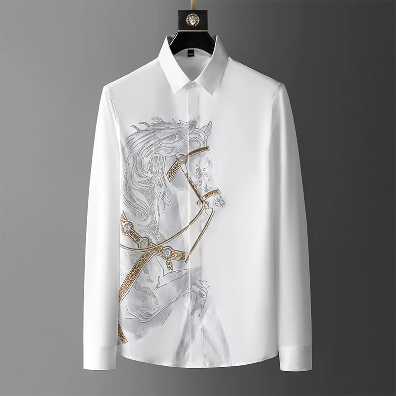 Brand Luxury Men's Shirt 2025  - Streetwear Uomo Brand 评论和价格