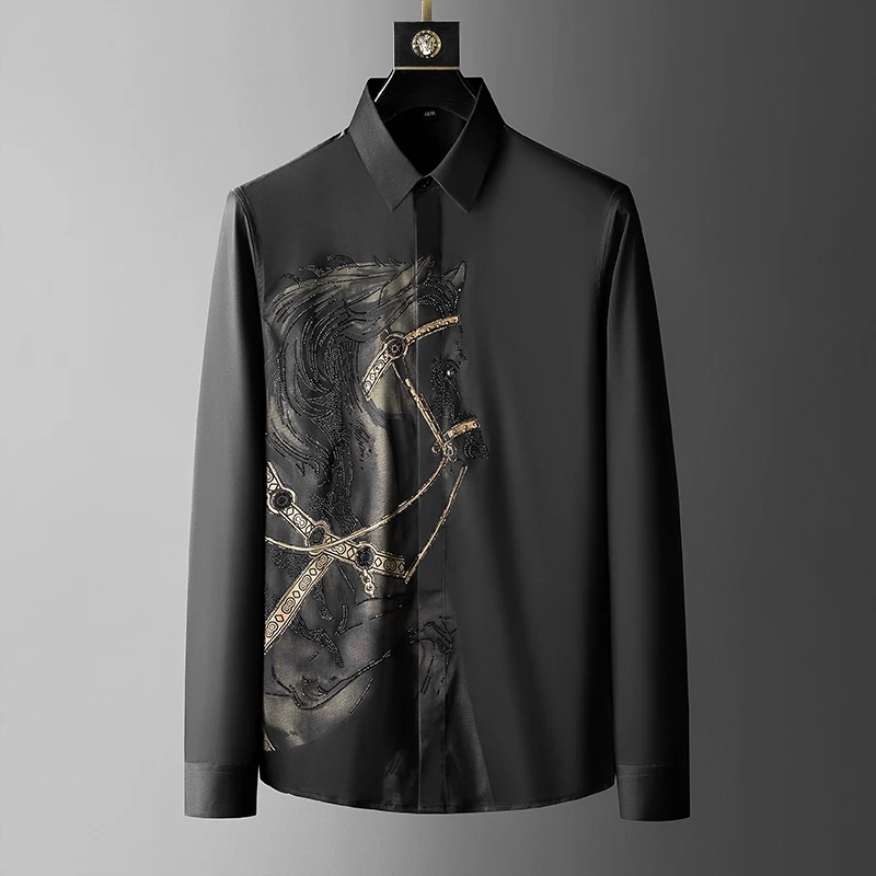 Brand Luxury Men's Shirt 2025  - Streetwear Uomo Brand 评论和价格
