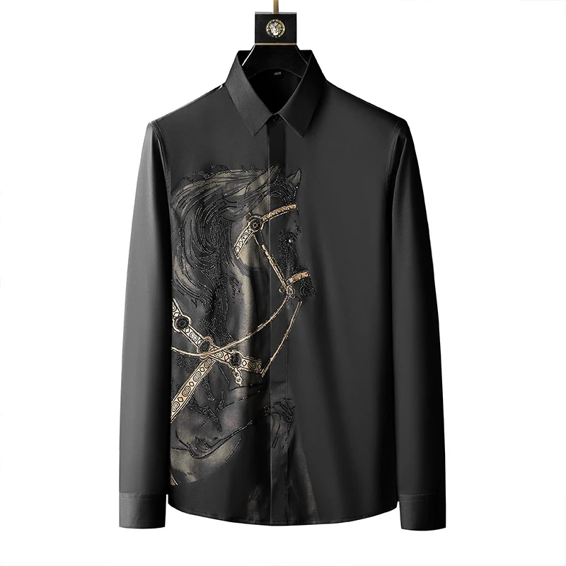 Brand Luxury Men's Shirt 2025  - Streetwear Uomo Brand 评论和价格